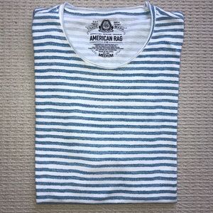 American Rag Blue Striped T-Shirt | Medium |